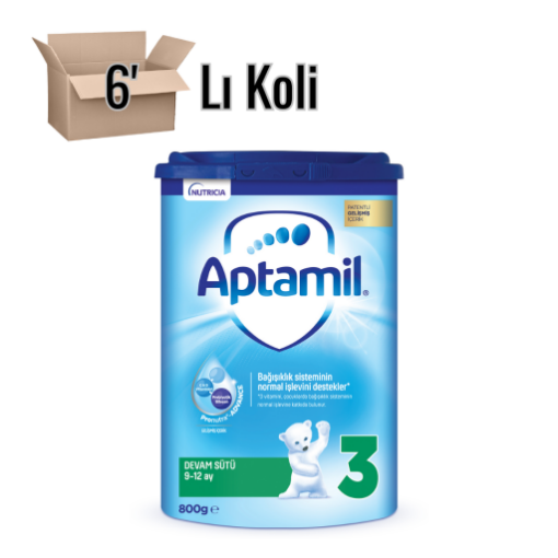 Aptamil 3 Devam Sütü 800 g 9-12 Ay Akıllı Kutu 6'lı. ürün görseli