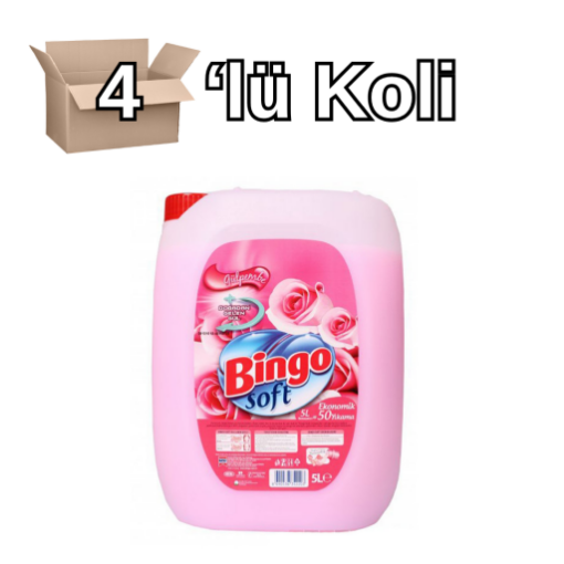 Bingo Yumuşatıcı Gülpembe 5 Lt 4'lü Koli. ürün görseli