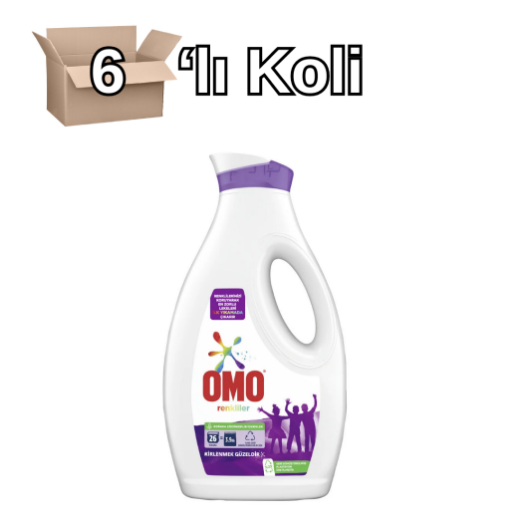 Omo Çamaşır Sıvısı 1690 ml Color 6'lı Koli. ürün görseli
