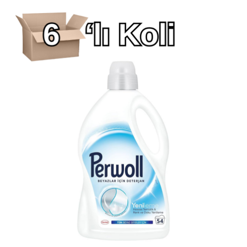 Perwoll Hassas Bakım Sıvı Çamaşır Deterjanı 2,97 Lt Beyaz Yenileme 6'lı Koli. ürün görseli