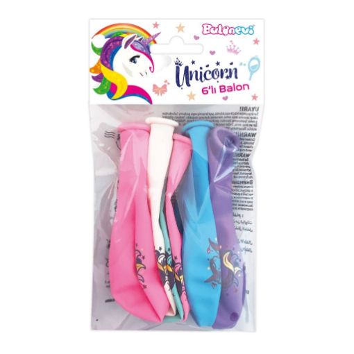 DRN UNICORN POSET ICI 6LI BALON. ürün görseli