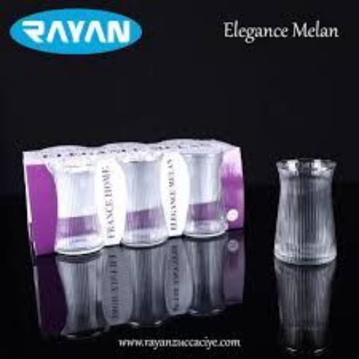 RAYAN 6LI BARDAK ELEGANCE MELAN. ürün görseli