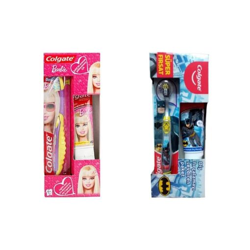 COLGATE DIS MACUNU 75ML+FIRCA  BARBIE BATMAN***. ürün görseli