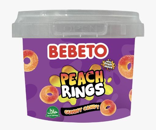 BEBETO 150GR PEACH RINGS. ürün görseli