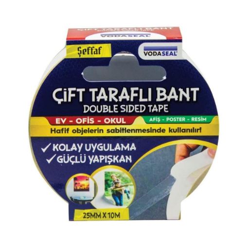 NM CTB2510 VODASEAL CIFT TARAFLI FILMIK BANT  25M. ürün görseli