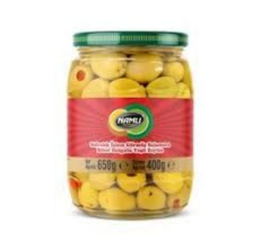 NAMLI ZEYTIN YESIL 400G BIBERLI 201-260 CAM. ürün görseli